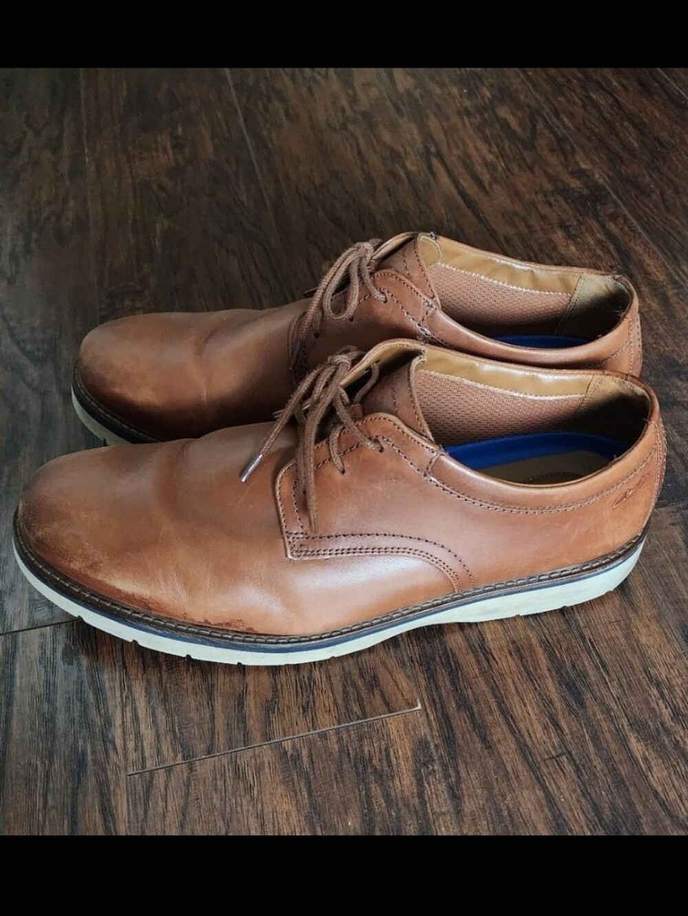 Clarks Men's Casual Leather Lace-Up Shoes in Tan